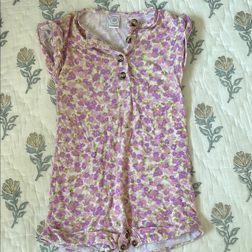Lou Lou & Company Purple Floral Kids One Piece